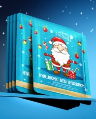 Sadoer Тканевая маска для лица с гиалуроновой кислотой в новогоднем дизайне Hyaluronic Acid Hydration, 25мл